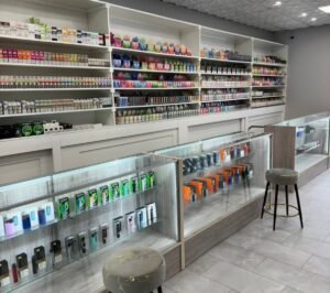 Vape Vibes Plaistow NH counter with replacement coils and pods